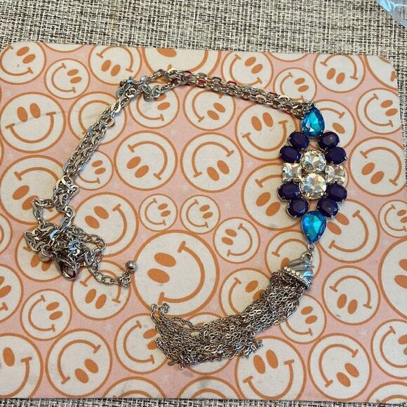 Chico’s Statement Crystal Tassel necklace NWOT - Picture 10 of 10